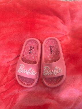 Barbie Pink Logo Slide Sandals for Kids